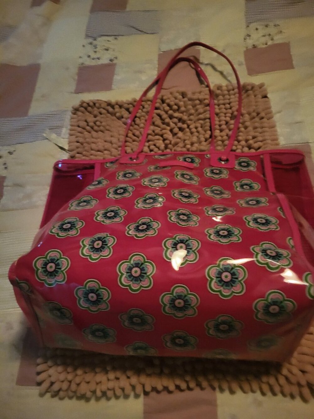 Retired Vera Bradley Matching Beach Bag, Towel, and Flip-Flop Set